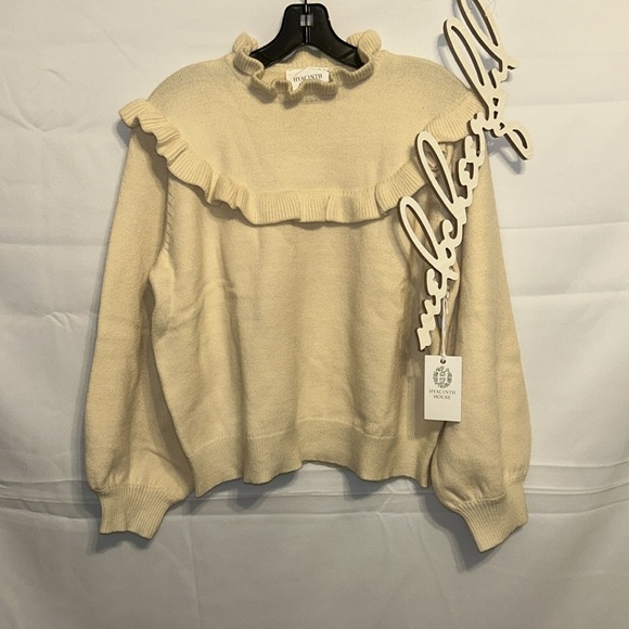 HYACINTH HOUSE

Cream Ruffle Ramona Sweater - Picture 6 of 10